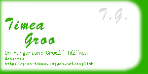 timea groo business card